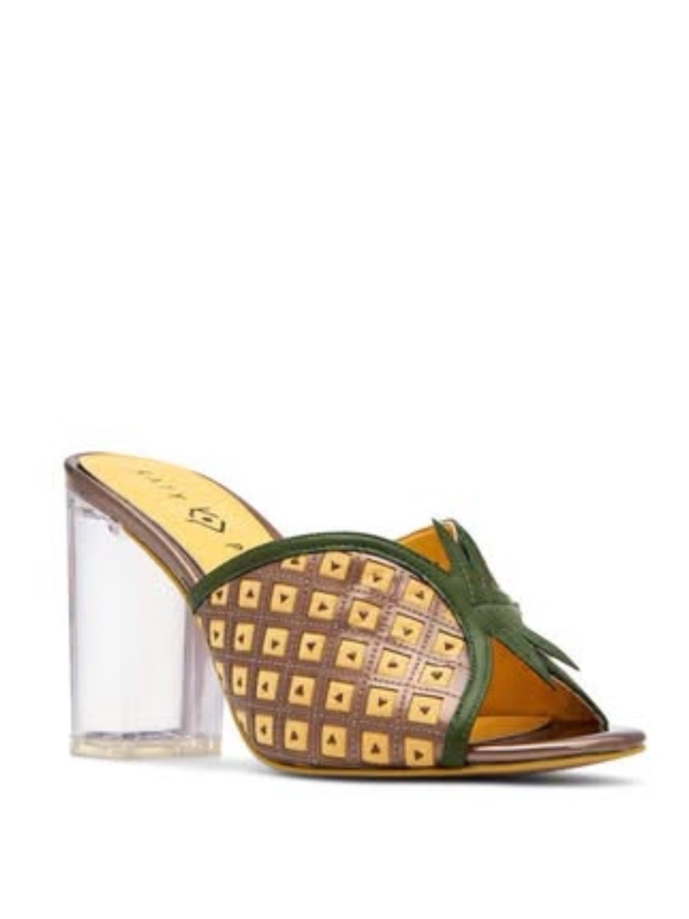 Katy Perry The Coolada Pineapple Mules Lucite Heel 9 (Fits 8-8.5) - Picture 9 of 13